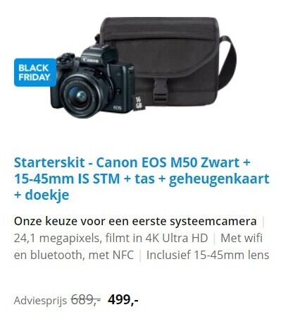 Canon   systeemcamera folder aanbieding bij  Coolblue - details