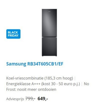 Samsung   koelvriescombinatie folder aanbieding bij  Coolblue - details