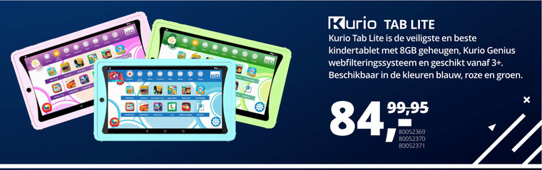 Kurio   kindertablet folder aanbieding bij  Paradigit - details