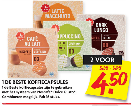 1 De Beste   dolce gusto capsules folder aanbieding bij  Dekamarkt - details