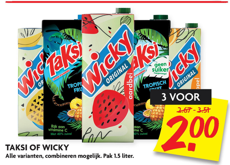 Taksi   fruitdrank folder aanbieding bij  Dekamarkt - details