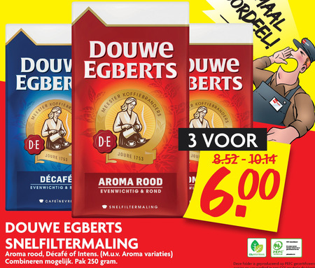 Douwe Egberts   koffie folder aanbieding bij  Dekamarkt - details