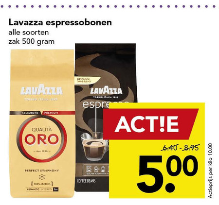 Lavazza   koffiebonen folder aanbieding bij  Deen - details