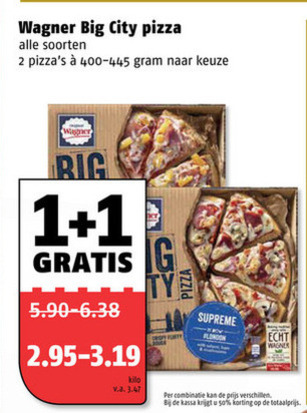 Wagner   diepvriespizza folder aanbieding bij  Poiesz - details