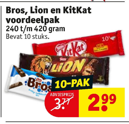 Bros   chocoladereep folder aanbieding bij  Kruidvat - details