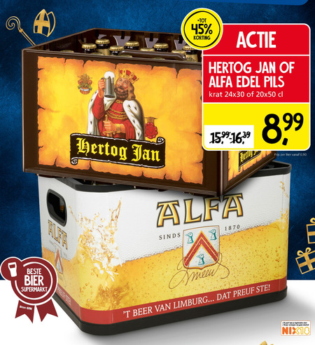 Alfa   krat bier folder aanbieding bij  Jan Linders - details