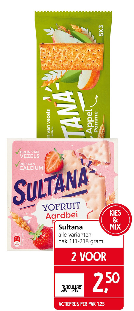 Sultana   fruitbiscuit folder aanbieding bij  Jan Linders - details