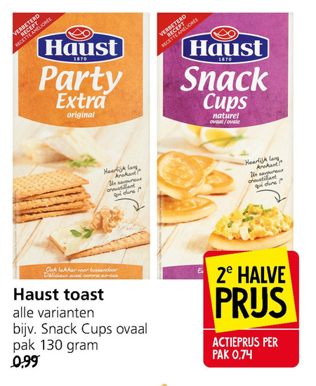 Haust   toast folder aanbieding bij  Jan Linders - details