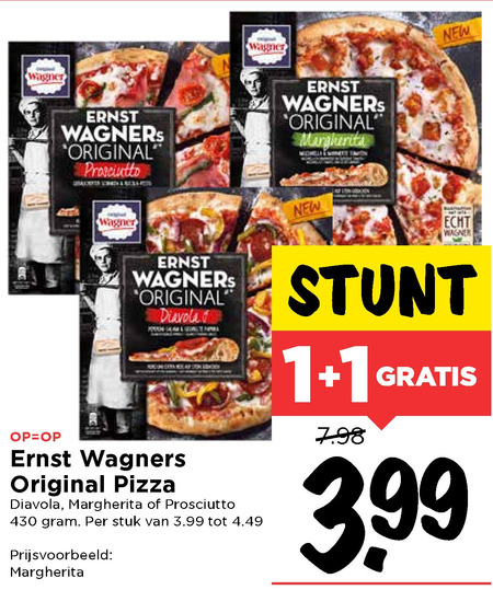 Wagner   diepvriespizza folder aanbieding bij  Vomar - details