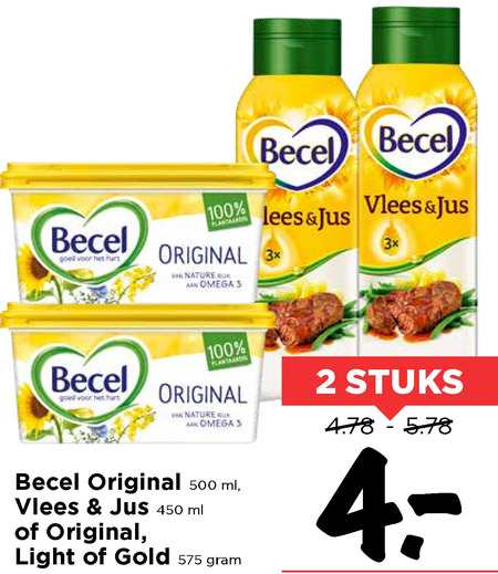 Becel   margarine, olie en vetten folder aanbieding bij  Vomar - details