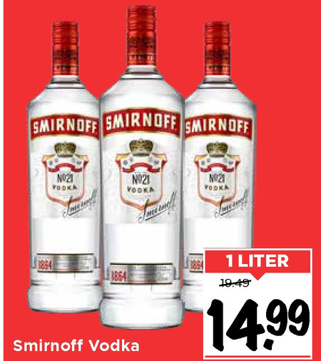 Smirnoff   wodka folder aanbieding bij  Vomar - details