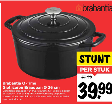 De ziekenhuis bevroren Brabantia braadpan folder aanbieding bij Vomar - details