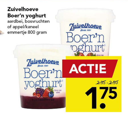 Zuivelhoeve   vruchtenyoghurt folder aanbieding bij  Deen - details