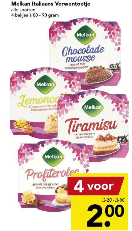 Melkan   tiramisu folder aanbieding bij  Deen - details