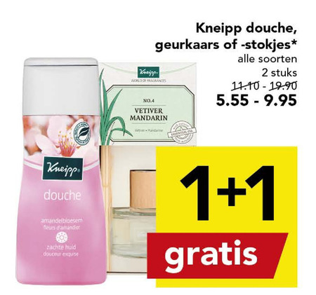 Kneipp   douchegel, geurkaars folder aanbieding bij  Deen - details