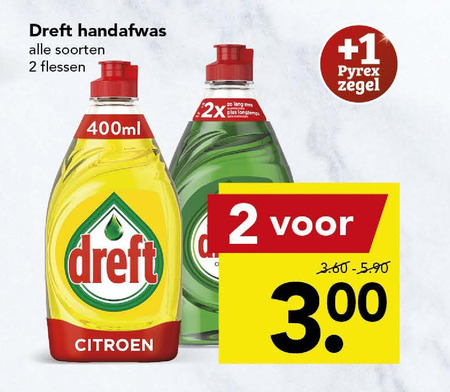 Dreft   afwasmiddel folder aanbieding bij  Deen - details