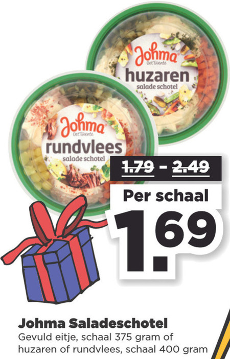 Johma   huzarensalade, saladeschotel folder aanbieding bij  Plus - details