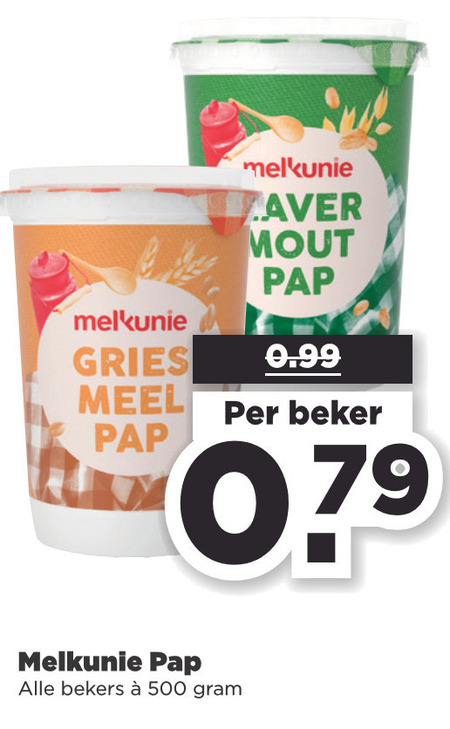 Melkunie   pap folder aanbieding bij  Plus - details