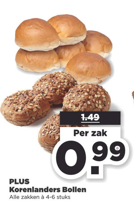 Korenlanders   bolletjes folder aanbieding bij  Plus - details