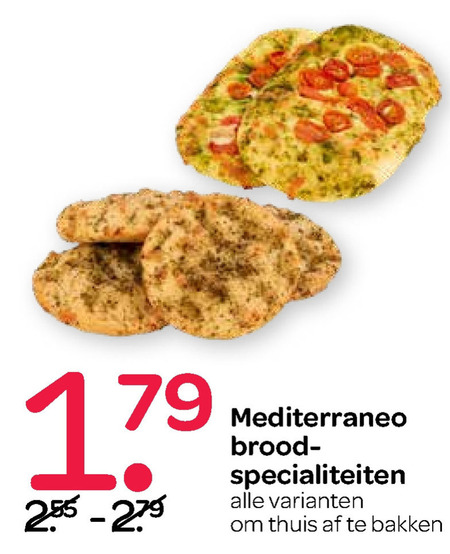 Mediterraneo   focaccia folder aanbieding bij  Spar - details