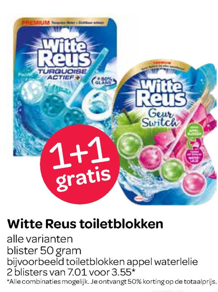 Witte Reus   toiletblok folder aanbieding bij  Spar - details