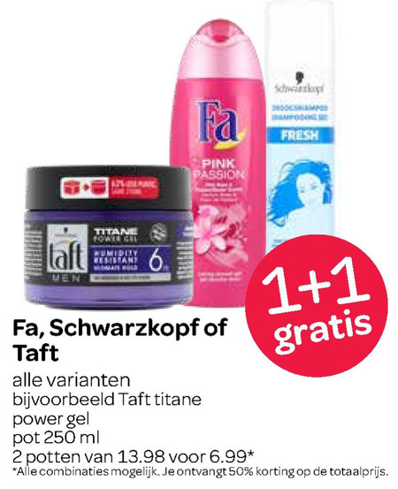 Schwarzkopf   douchegel, hairspray folder aanbieding bij  Spar - details