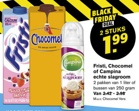 Chocomel   drinkyoghurt, chocolademelk folder aanbieding bij  Hoogvliet - details