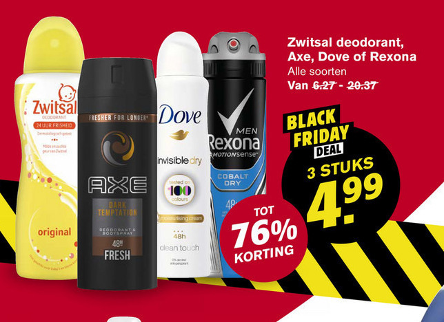 Axe   deodorant folder aanbieding bij  Hoogvliet - details