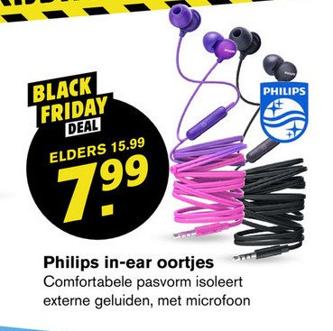 Philips   oortelefoon folder aanbieding bij  Hoogvliet - details