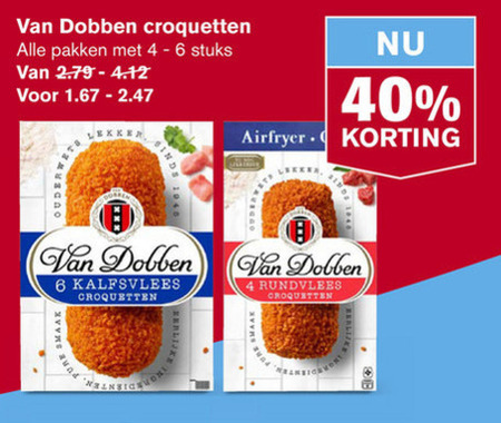 Van Dobben   kroket folder aanbieding bij  Hoogvliet - details