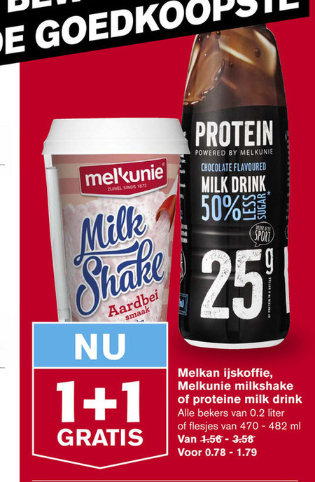 Melkan   melkdrank, milkshake folder aanbieding bij  Hoogvliet - details