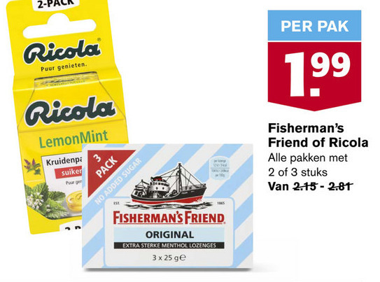 Fishermans Friend   keelpastilles folder aanbieding bij  Hoogvliet - details