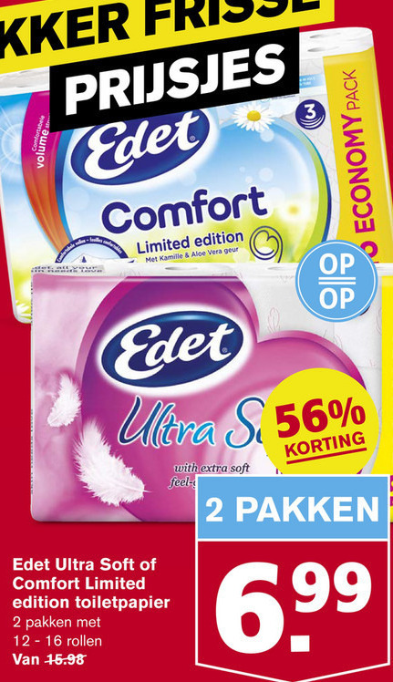 Edet   toiletpapier folder aanbieding bij  Hoogvliet - details