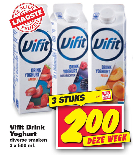 Vifit   drinkyoghurt folder aanbieding bij  Nettorama - details