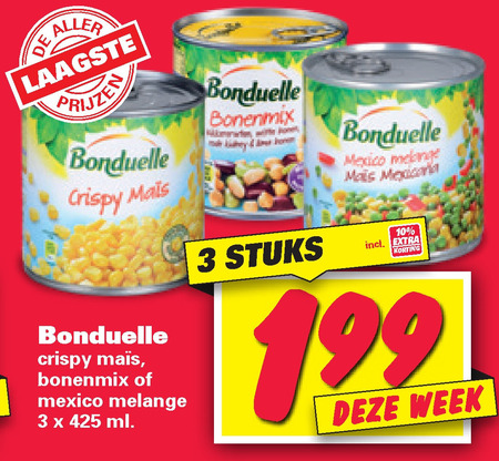 Bonduelle   groenteconserven folder aanbieding bij  Nettorama - details