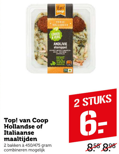 Coop Huismerk   italiaanse maaltijd, hollandse kant en klaar maaltijd folder aanbieding bij  Coop - details