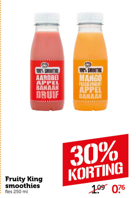 Fruity King   fruitsmoothie folder aanbieding bij  Coop - details