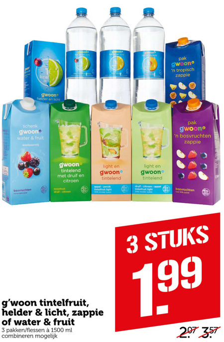 Gwoon   fruitdrank folder aanbieding bij  Coop - details