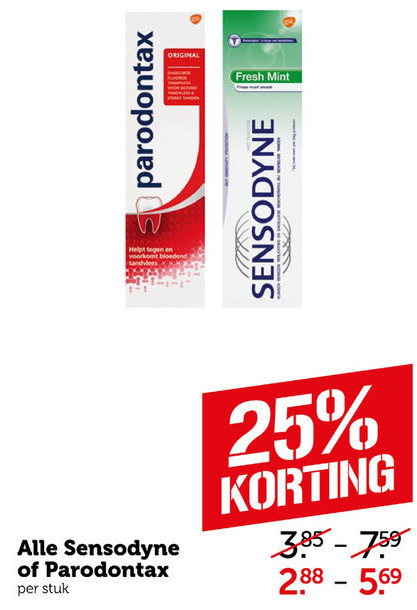 Paradontax   tandpasta folder aanbieding bij  Coop - details