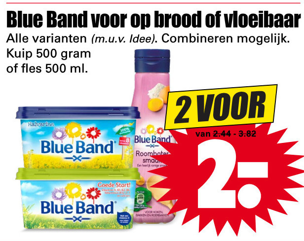 Blue Band   olie en vetten, margarine folder aanbieding bij  Dirk - details