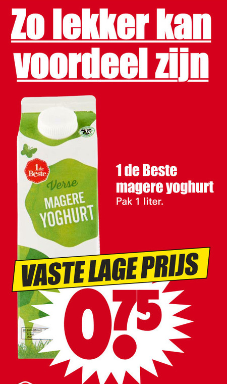 1 De Beste   yoghurt folder aanbieding bij  Dirk - details