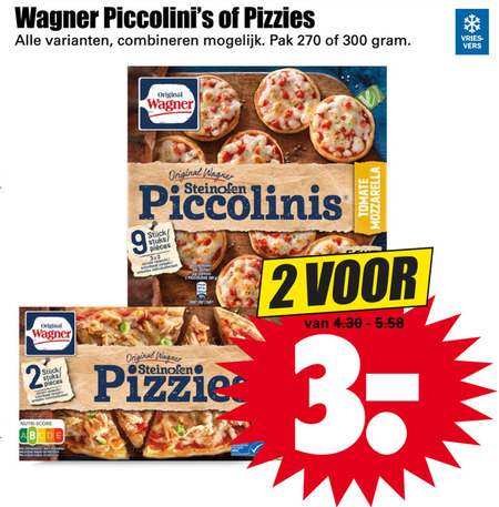 Wagner   diepvriespizza folder aanbieding bij  Dirk - details