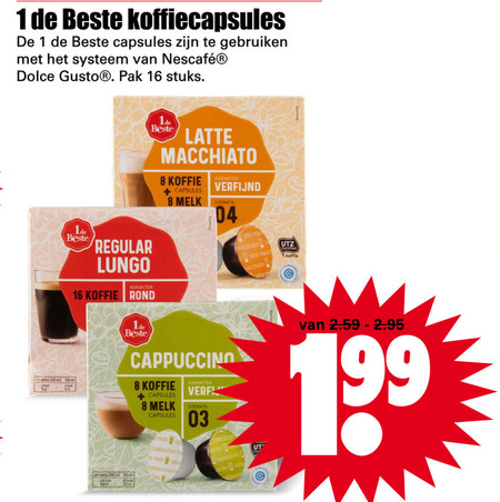 1 De Beste   dolce gusto capsules folder aanbieding bij  Dirk - details