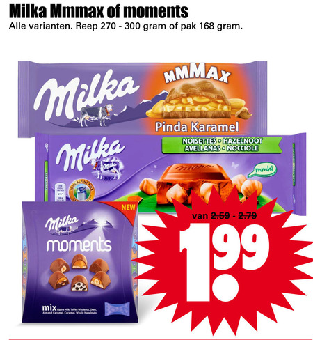 Milka   chocolade folder aanbieding bij  Dirk - details