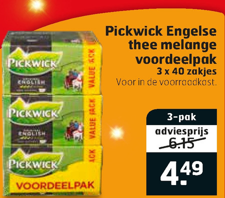 Pickwick   thee folder aanbieding bij  Trekpleister - details