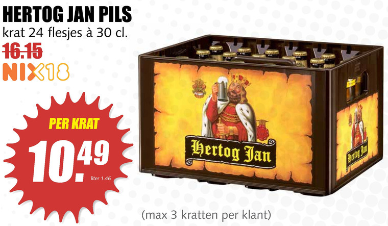 Hertog Jan   krat bier folder aanbieding bij  MCD Supermarkt Basis - details