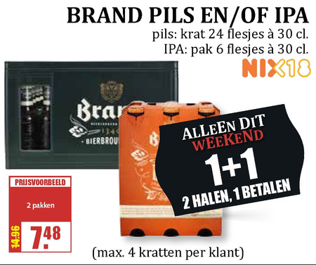 Brand   krat bier, speciaalbier folder aanbieding bij  MCD Supermarkt Basis - details