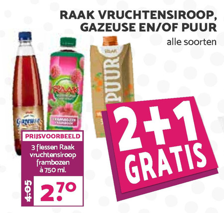 Raak   limonadesiroop, frisdrank folder aanbieding bij  Boons Markt - details