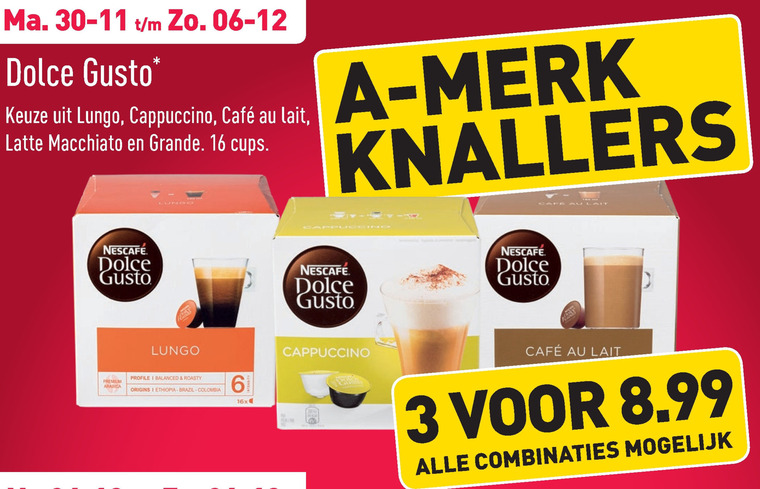 Nescafe   dolce gusto capsules folder aanbieding bij  Aldi - details