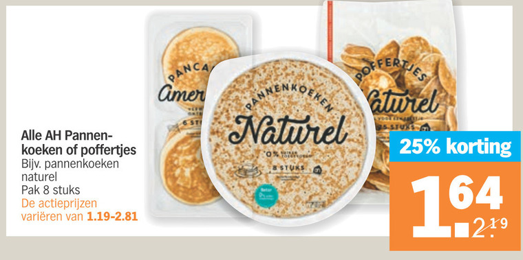 Albert Heijn Huismerk   pannenkoek, poffertjes folder aanbieding bij  Albert Heijn - details